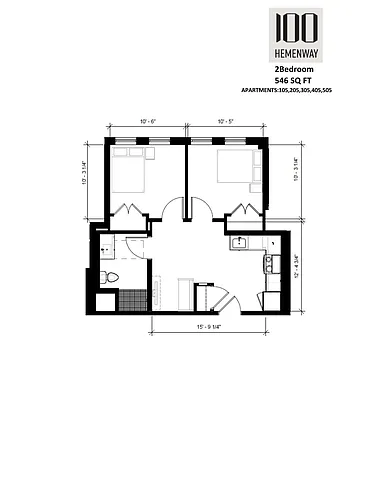 Floor plan 2 Bedroom 05 Stack
