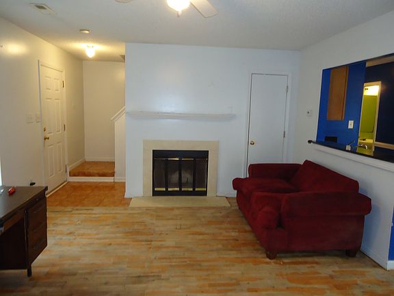 living room with fireplace