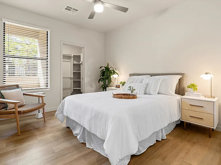 Bright Bedroom with Walk-In Closet