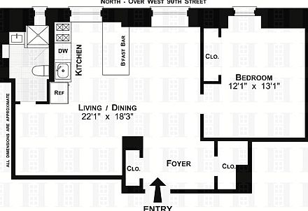 1st image of 210 W 90th St APT 1B