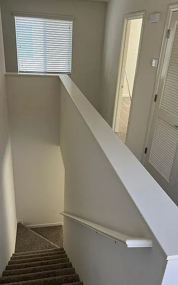 View from top of stairs