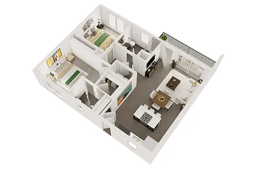 Floor plan 2X2 A