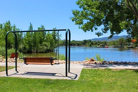 City Park, Lake and Pool across the street
