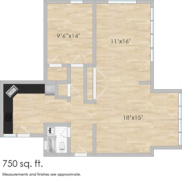 Floor plan 312 Washington E