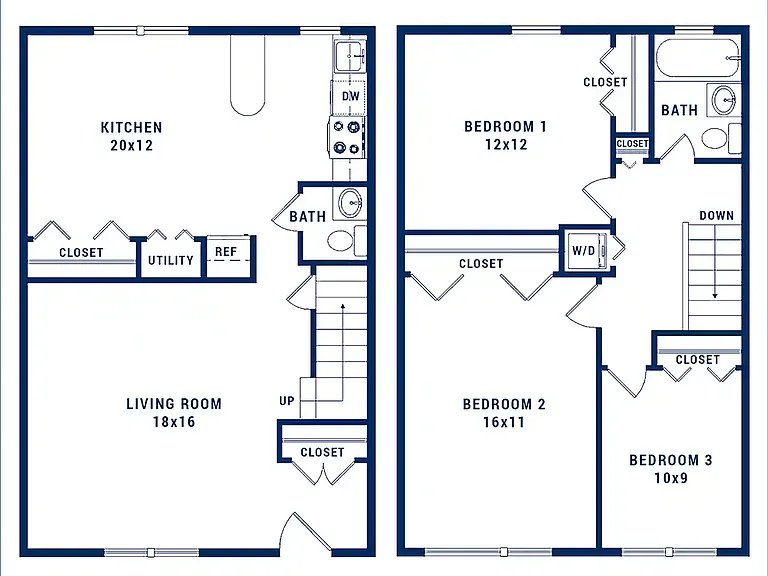 3 Bedroom 1.5 Bath A - online 3 Bedroom 1.5 Bath A - online