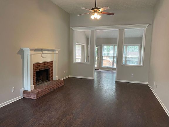 view from entrance to Family room and Keeping room