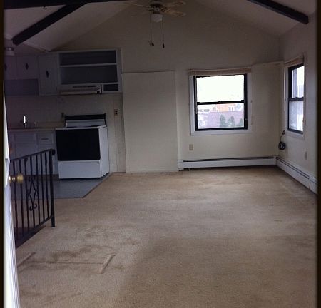 Living room facing lake