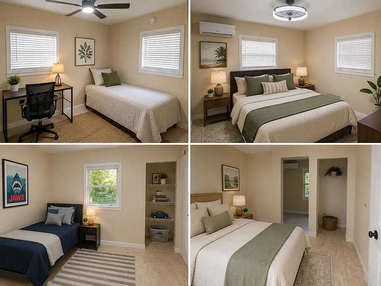 all 4 bedrooms