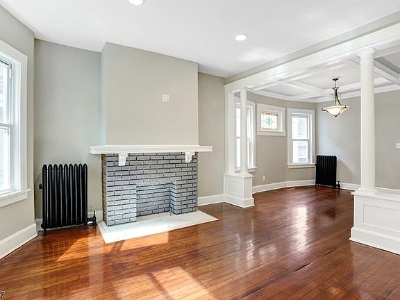 Living room into dining room