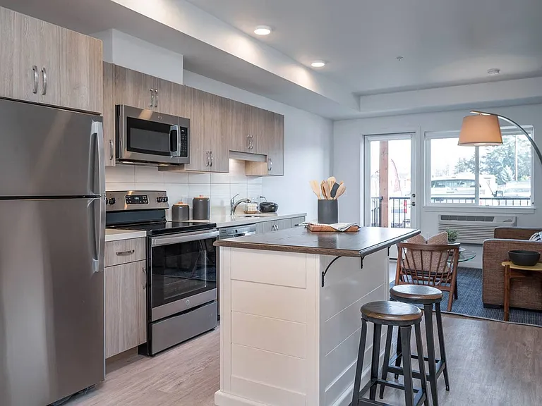 The Byway | Model #105 Spacious Kitchen with Stainless Steel Appliances