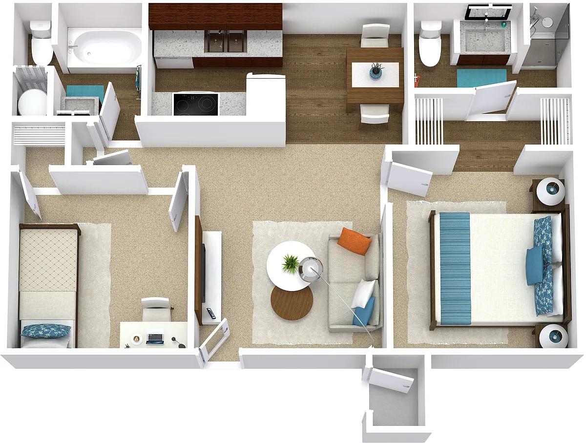 Floor plan 2 Bed