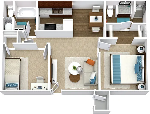 Floor plan 2 Bed