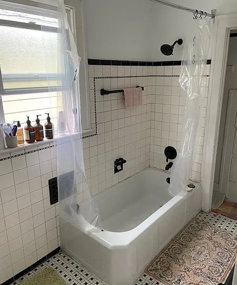 Primary shower on the second floor.