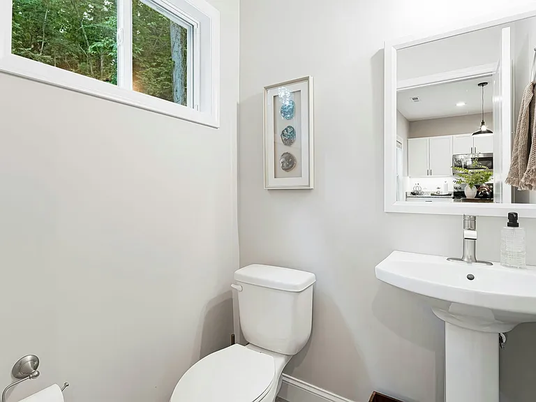Main level powder room
