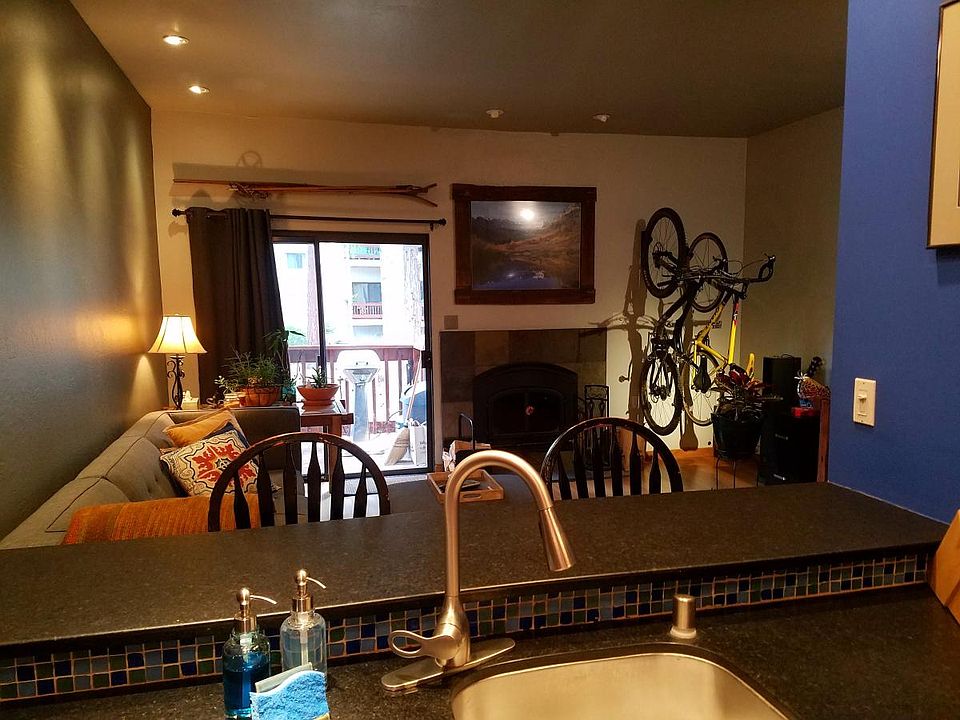 View from kitchen into living room