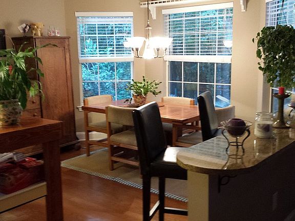 Bay window seat under window