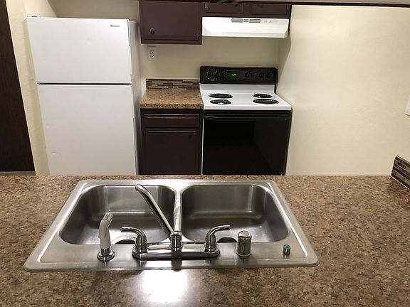 New counter top, stove & fridge