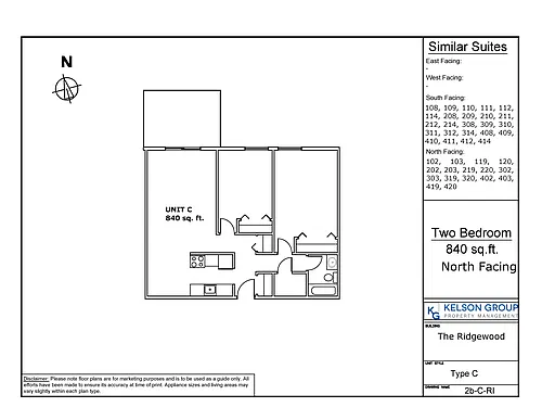 Floor plan 2 Bedroom