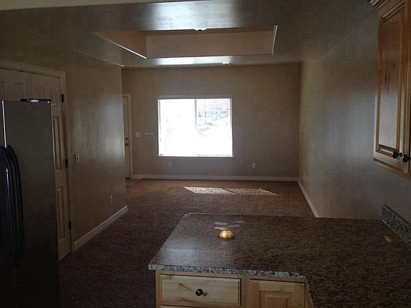 Kitchen looking into living area