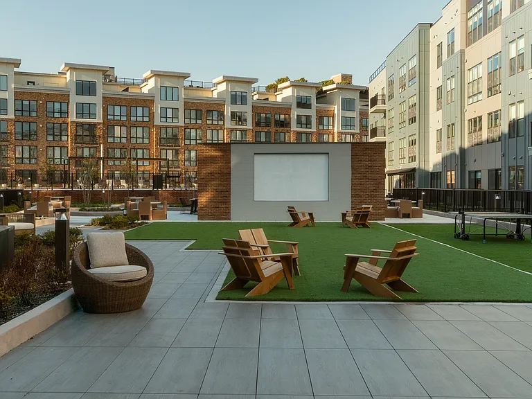 Courtyard Pool Deck - Movie Screen
