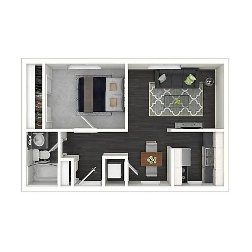 Floor plan 1X1B