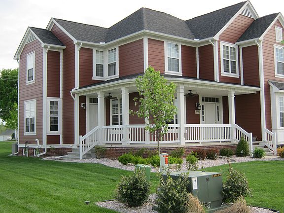 front corner showing wrap around porch