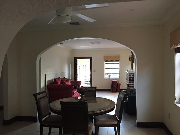 Overlooking dining room, and living room