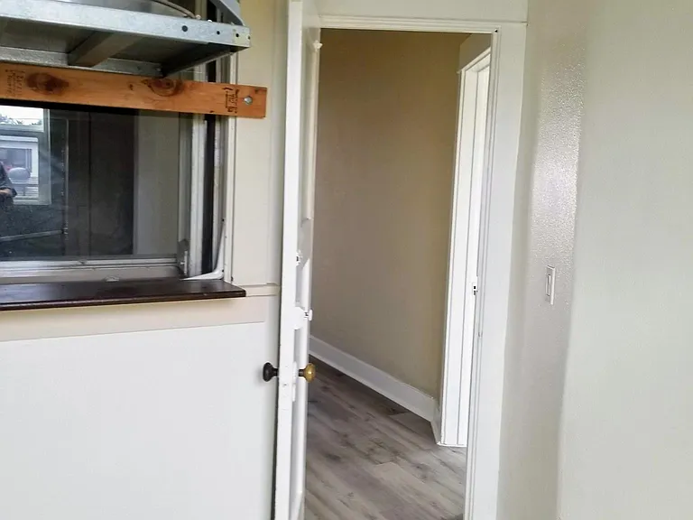 Your own laundry room that leads to your own private backyard