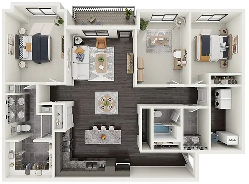 Floor plan Willow - Stacked Flat