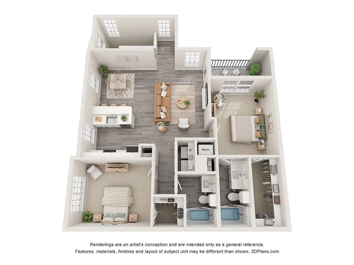 Floor plan The Saw Palmetto with Attached Garage