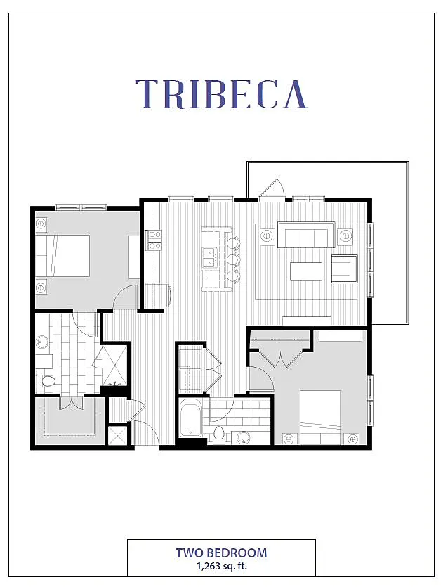 Floor plan Tribeca - 2x2