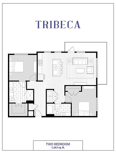 Floor plan Tribeca - 2x2