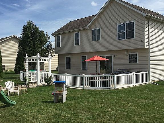 Large concrete patio 