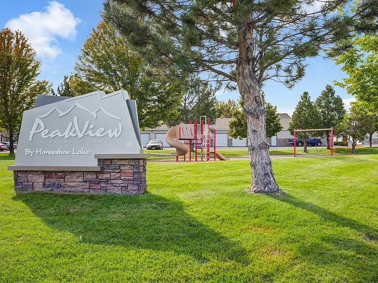 Apartment Home Welcome Sign and Playground