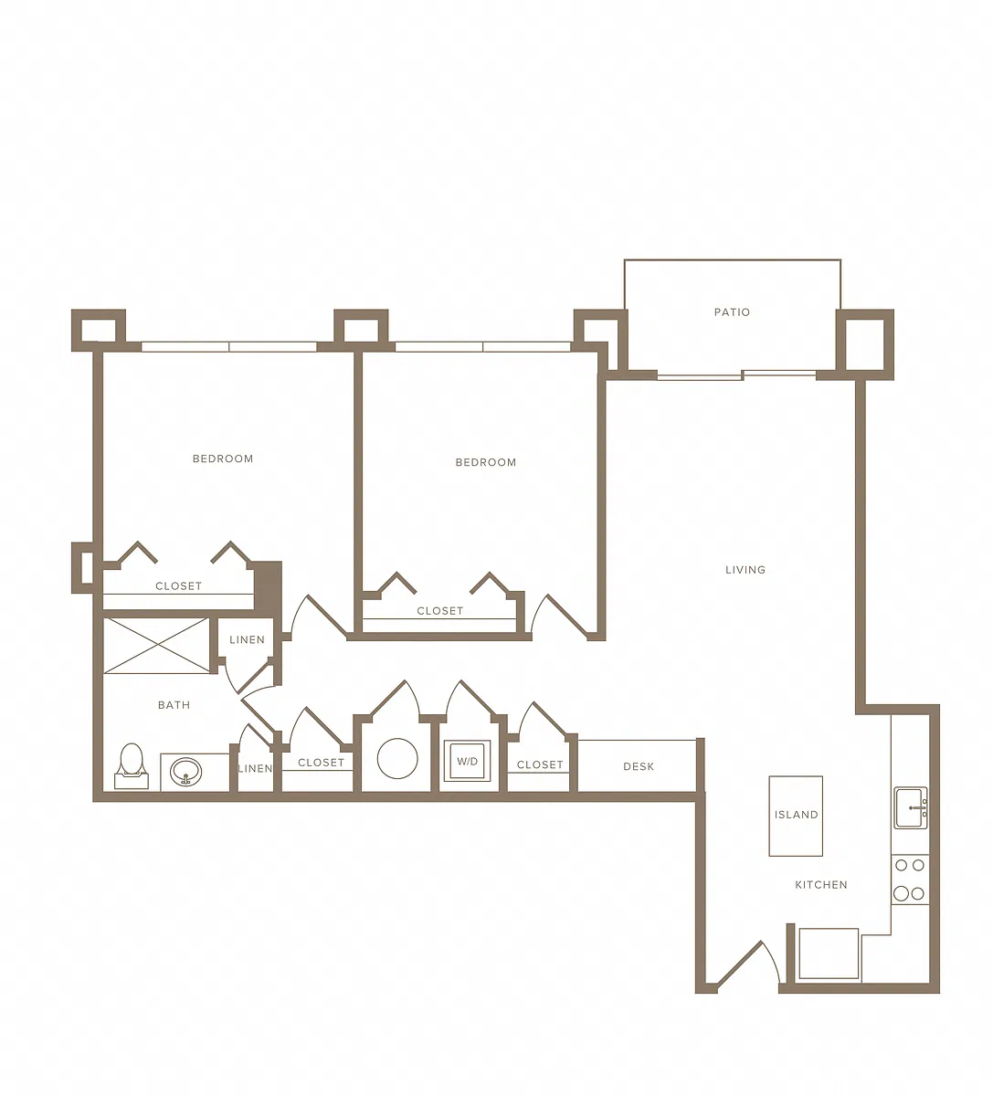 Floor plan 2 Bed/2 Bath-B11