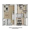 Floor plan 2 Bedroom Townhome - Partially Renovated