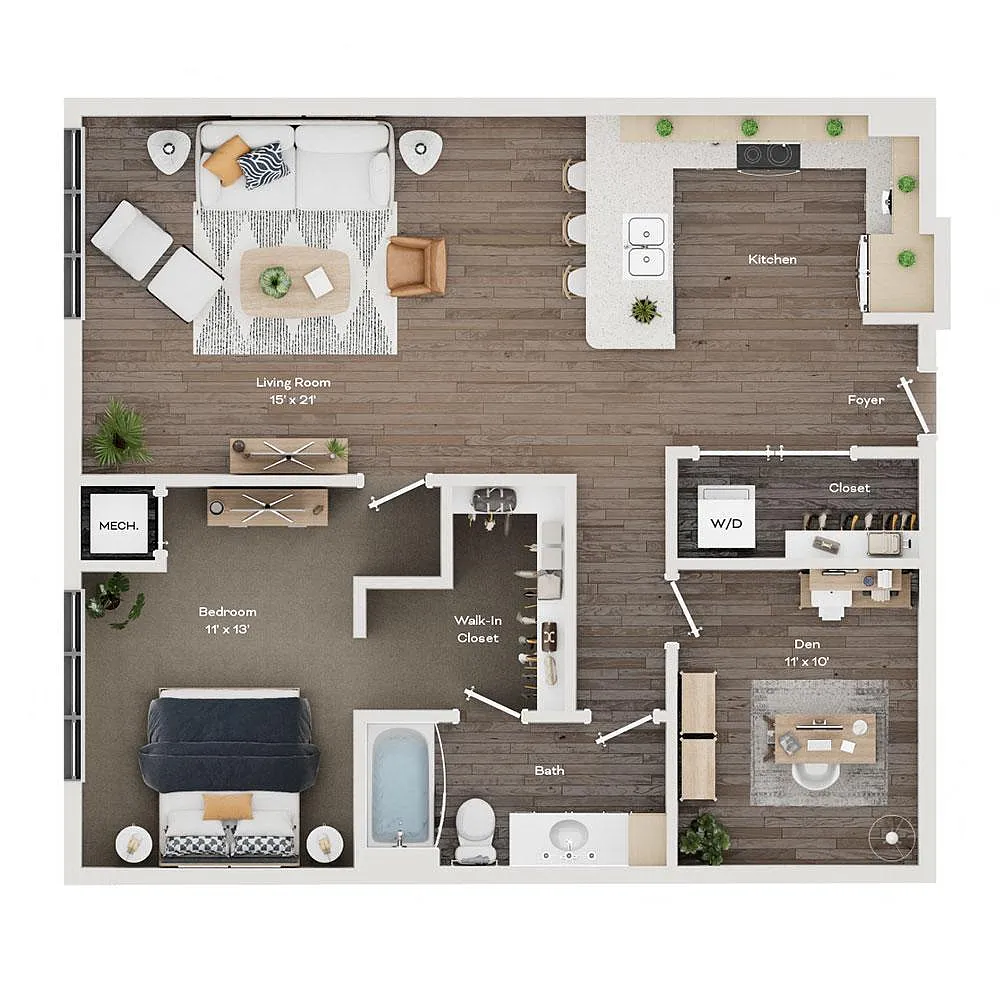 Floor plan A8 - Belvedere + Den