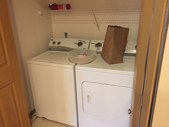 Full washer and dryer in suite