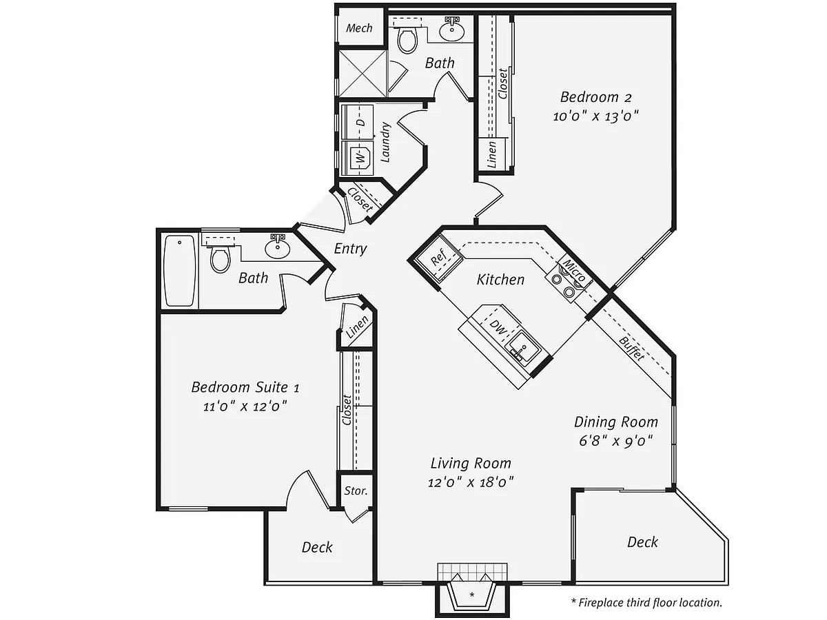 Floor plan B3G