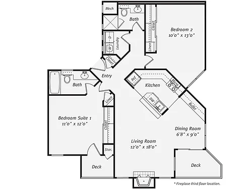 Floor plan B3G