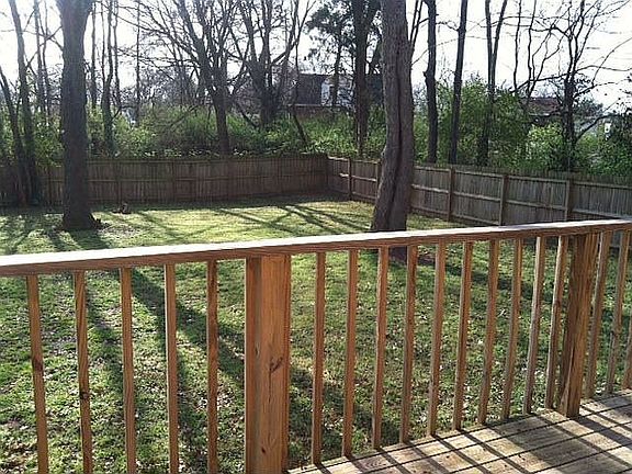 fenced back yard