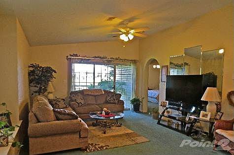 Living Room with golf views