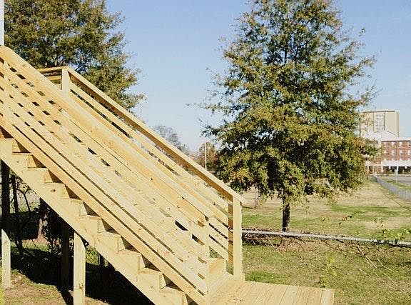 new stairs next to park