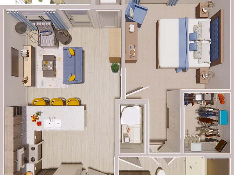 Willow | 1 bed / 1 bath Willow | 1 bed / 1 bath