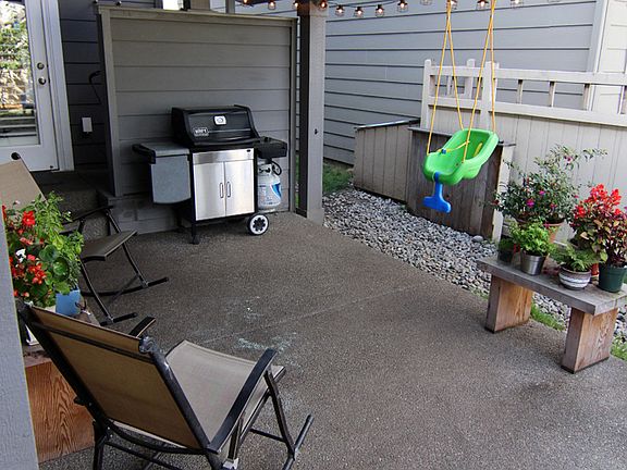 Covered area in Backyard