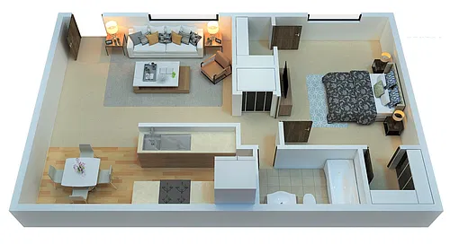 Floor plan 1 Bedroom