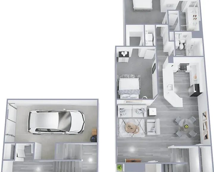 The Palatina Flat Renovated Floorplan Diagram