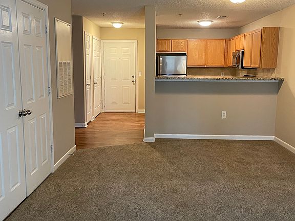 Remodeled living room/dining room. Laundry closet is in the living room area.