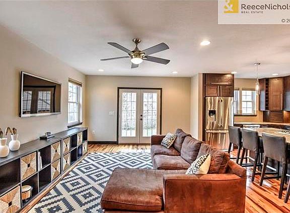 If you prefer an eat-in Kitchen, replace the couch with a large table and host some yummy family dinners.