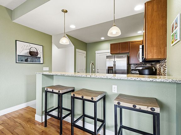 Breakfast bar is perfect for serving and talking to family and friends.